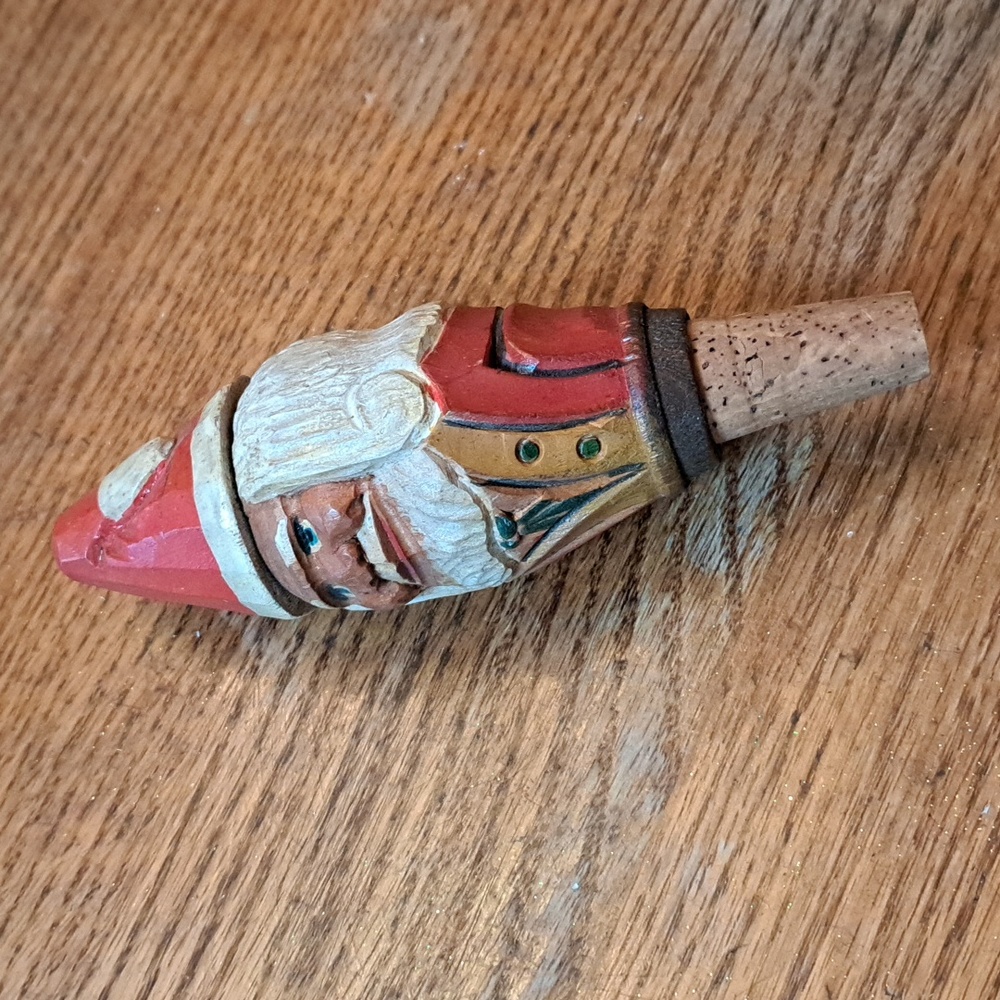 Santa bottle cork
